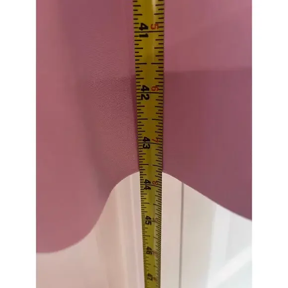 Vintage Lady Jennifer Pink Pleated Secretary Dress w Belt Long Sleeve Midi XL - Picture 8 of 9